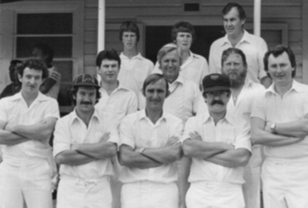 L to R- Back Row: Glenn Bentley, Kevin Chittick, George McKenzie. Middle Row: Ken Wilson, Neil Frame, Arch Fowler, Jeff Hackett. Front Row: Brett Shipman, Robert McCredie, Bruce Baxter and John Harrison. Inaugral Pres XI v Sect XI 11th November 1981 L to R- Back Row: Glenn Bentley, Kevin Chittick, George McKenzie. Middle Row: Ken Wilson, Neil Frame, Arch Fowler, Jeff Hackett. Front Row: Brett Shipman, Robert McCredie, Bruce Baxter and John Harrison. Inaugral Pres XI v Sect XI 11th November 1981